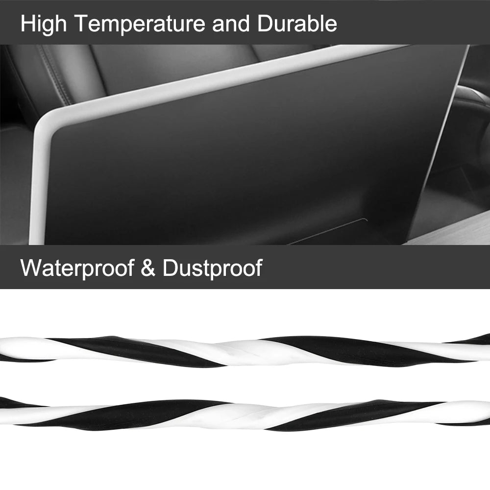 Screen Protector For Tesla Model 3 Y Car Player Rim Covers Silicone Navigation Radio Audio Frame Edge Guards Auto Accessories