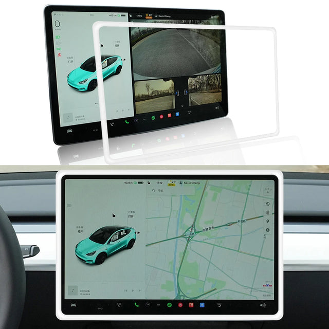 Screen Protector For Tesla Model 3 Y Car Player Rim Covers Silicone Navigation Radio Audio Frame Edge Guards Auto Accessories